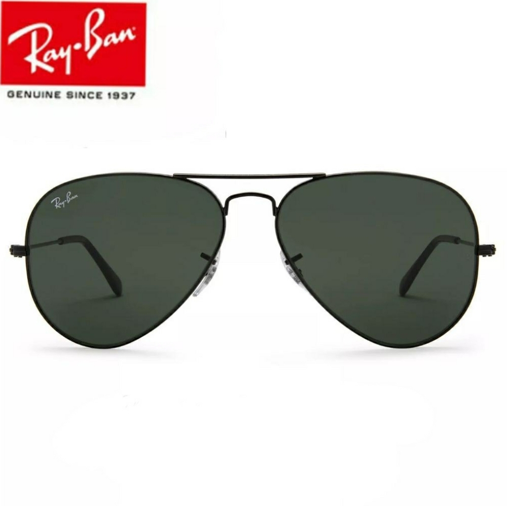 RayBan Aviator Black Lenses Black Frame RB3025 Women / Men New
